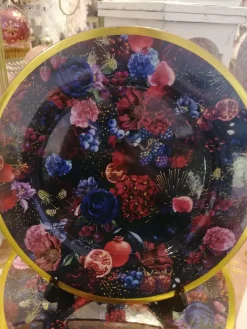 Assiette de présentation fleurie