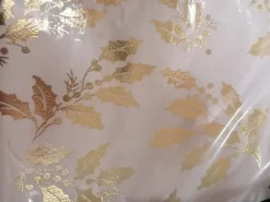 chemin de table effet lin feuille de houx