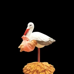 Cigogne au bébé rose