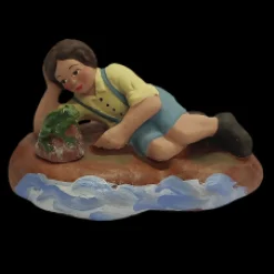 Garçon à la grenouille