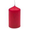 Lot de 4 bougies pilier rouge