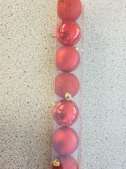 Lot de 10 boules – rouge classique