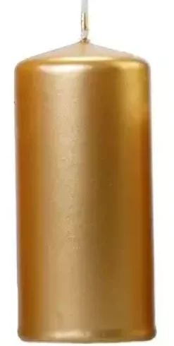 Lots de 4 Bougies pilier or