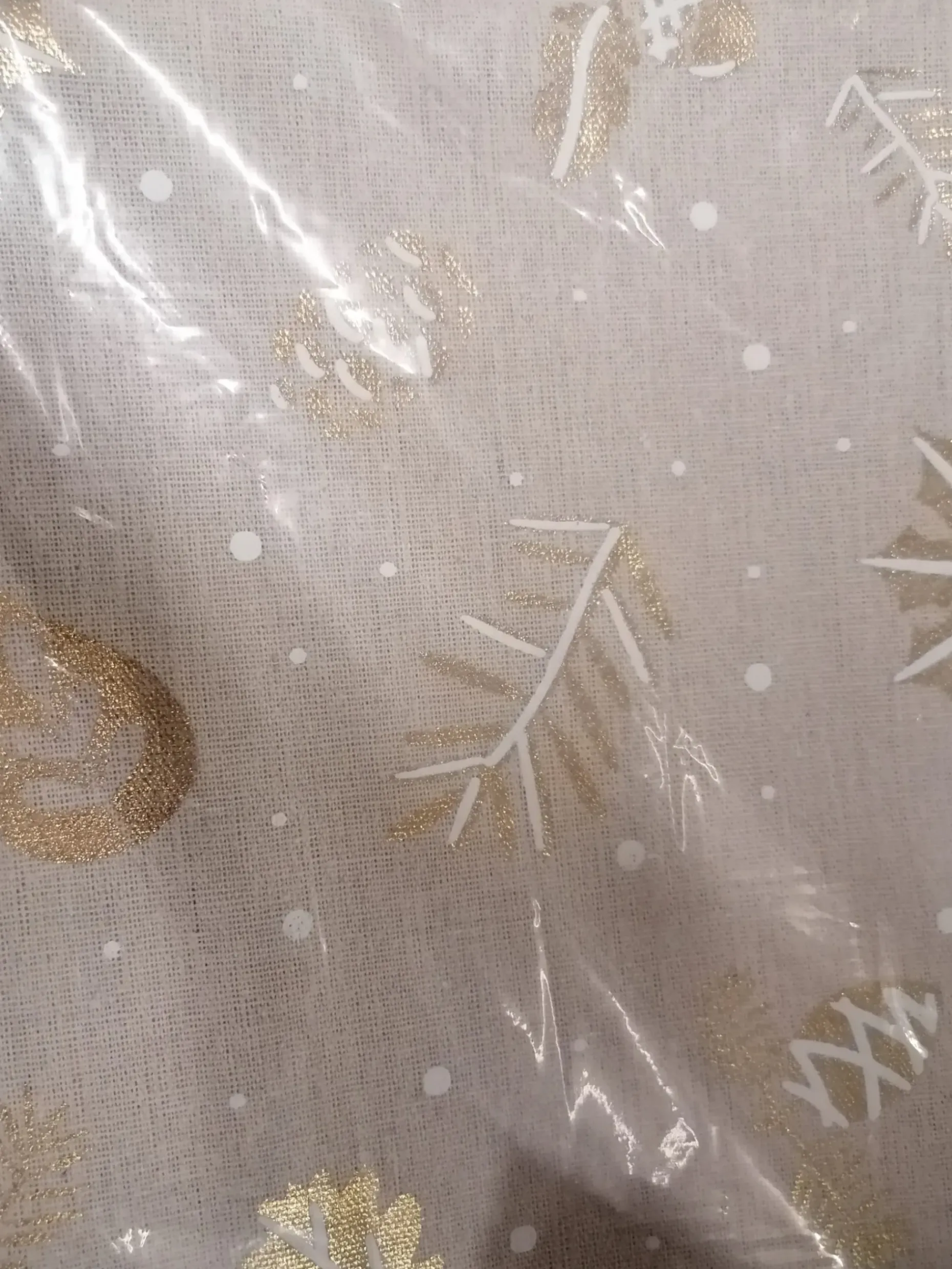 Nappe effet lin décor de Noel