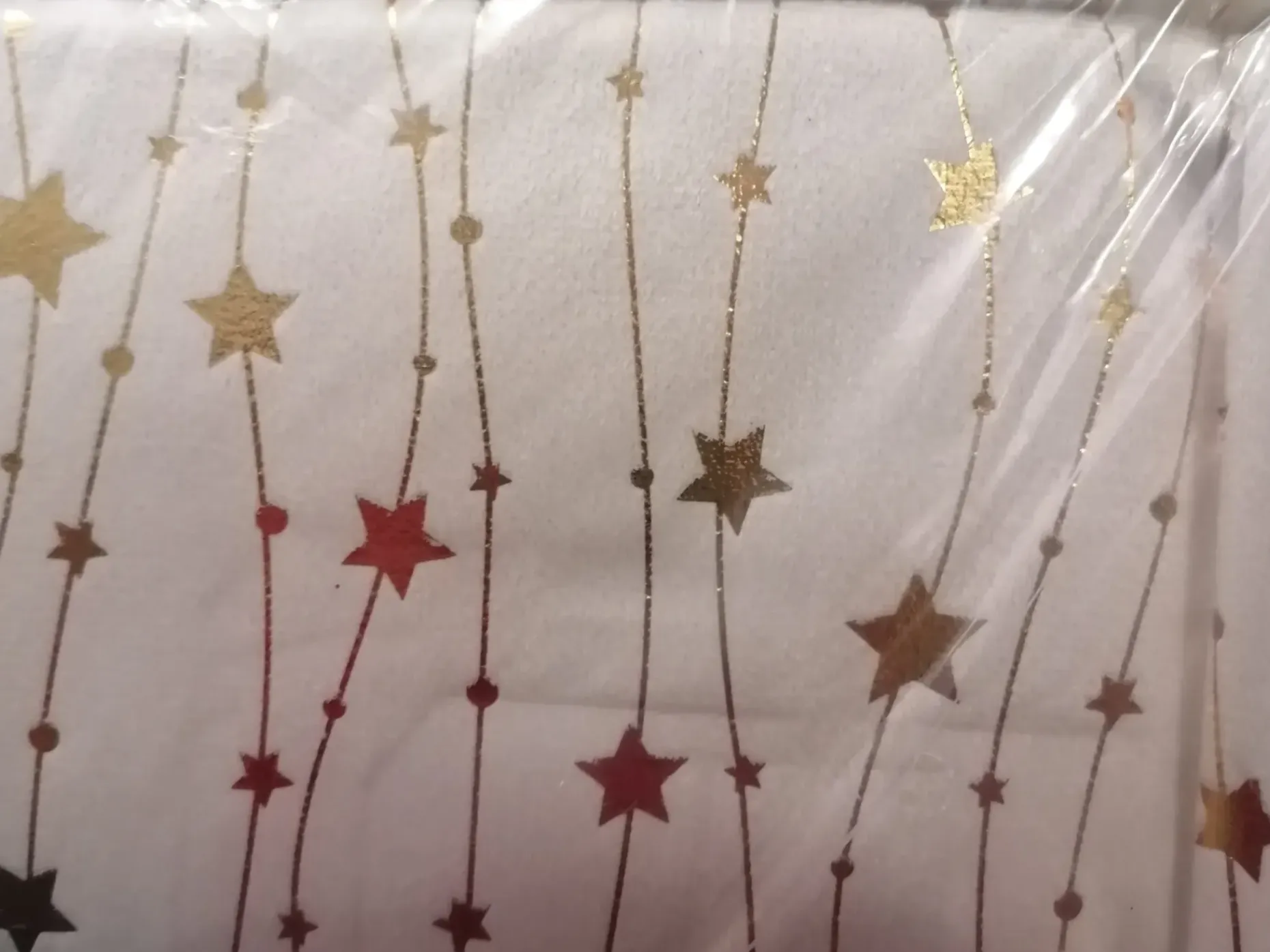 Nappe effet lin motif étoile