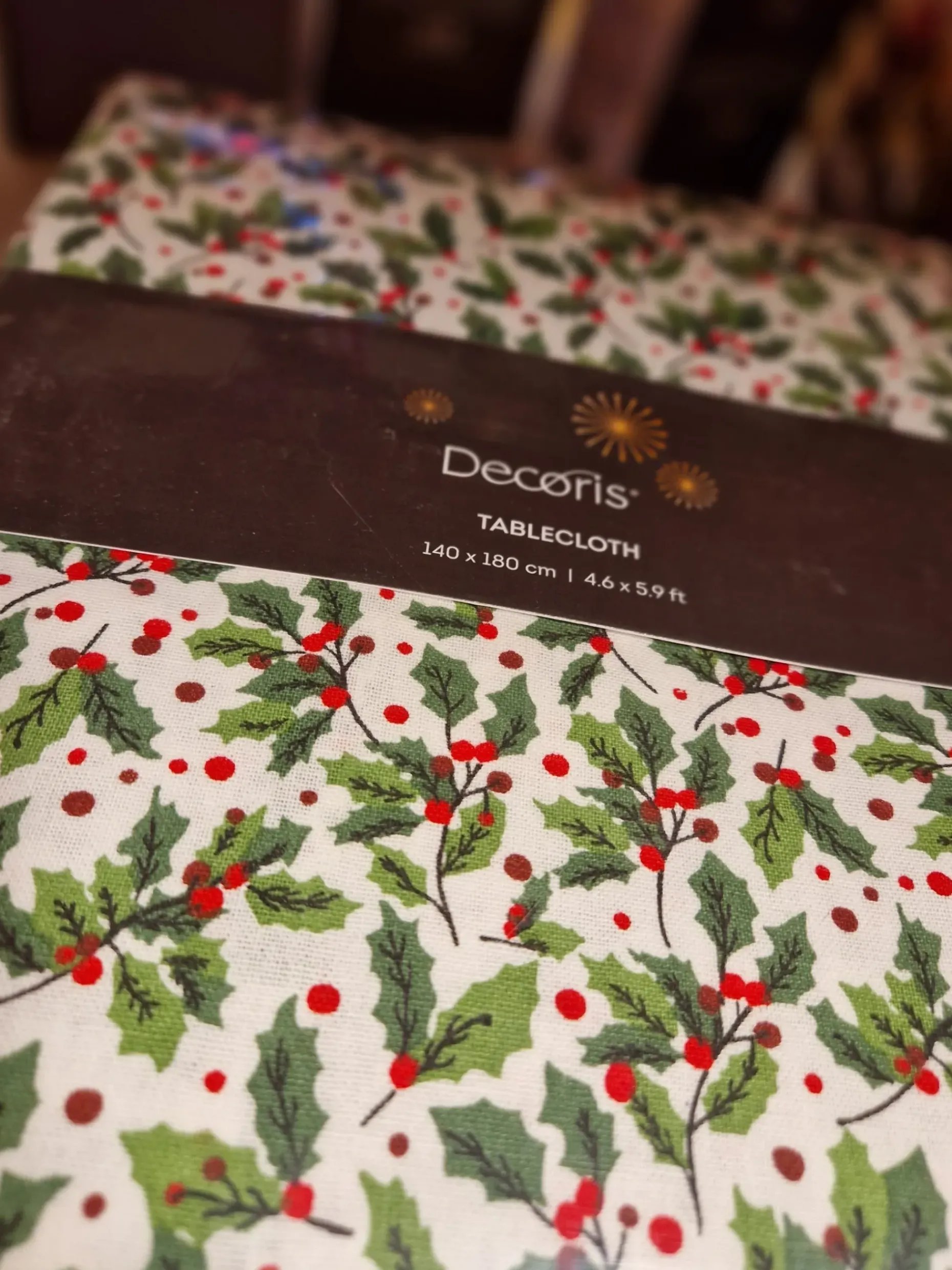 Nappe en tissus – feuille de houx