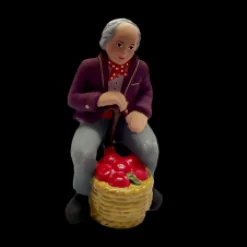 Papi assit avec ses pommes