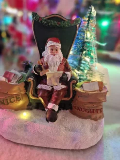 Scène lumineuse village – Père Noel